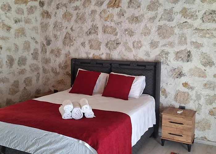 Havuzlu Tas Yapi Kiralik Villa